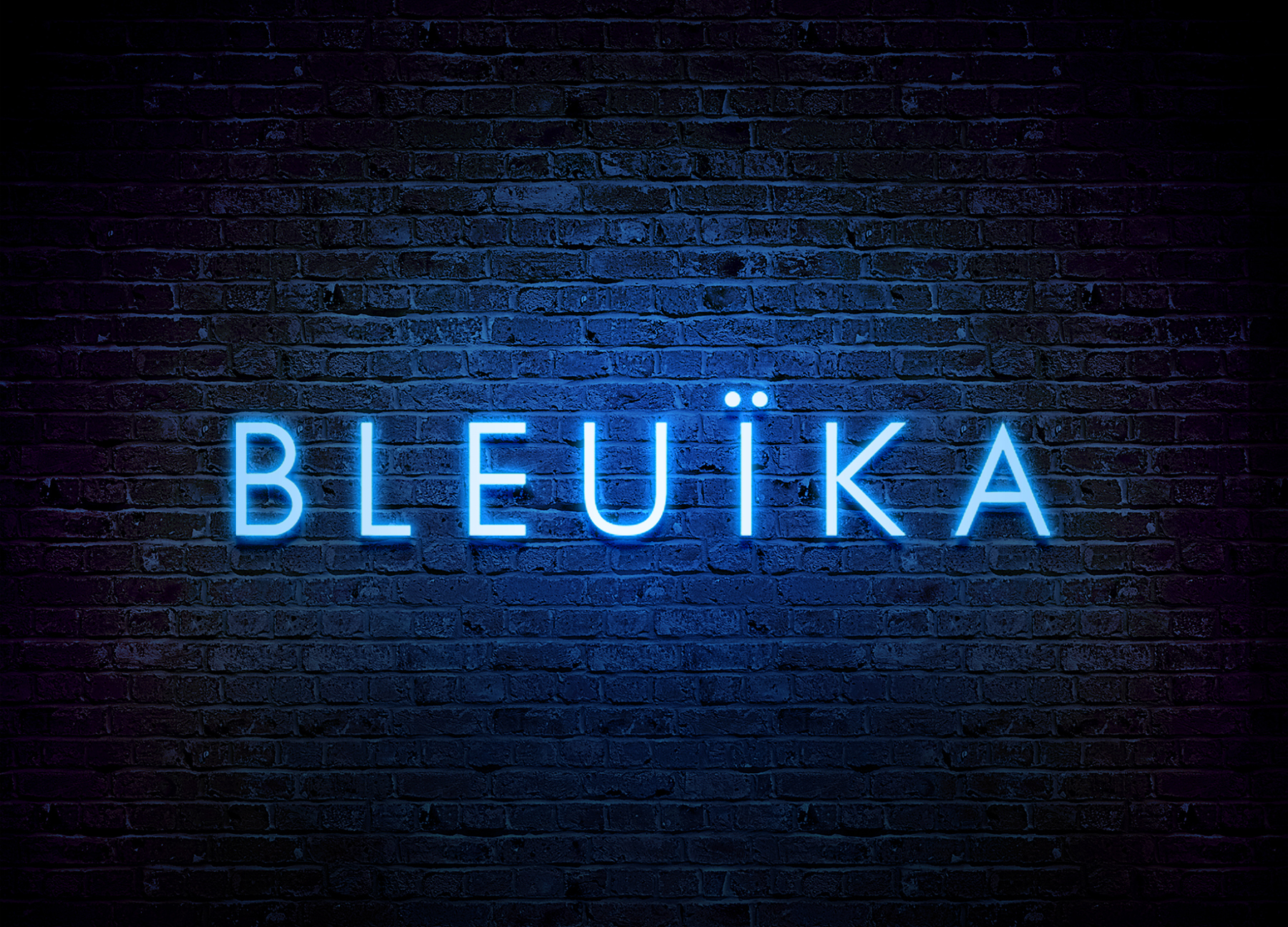 logo néon bleu bleuika